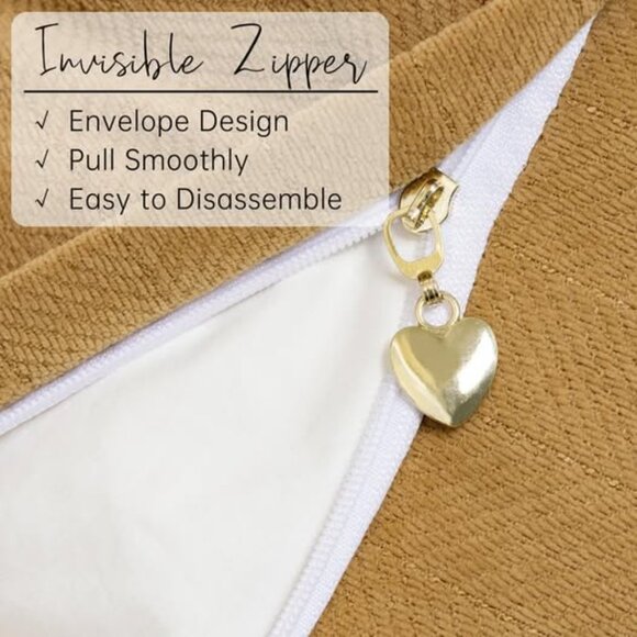 Pillow Covers 20"x20" Mustard Yellow Decorative Throw Pillows for Couch, Bed - Picture 3 of 6